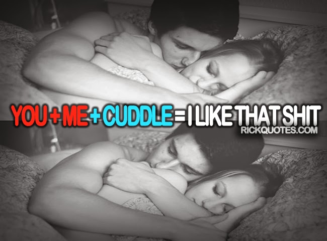 LOVE QUOTES | YOU + ME + CUDDLE couple in bed