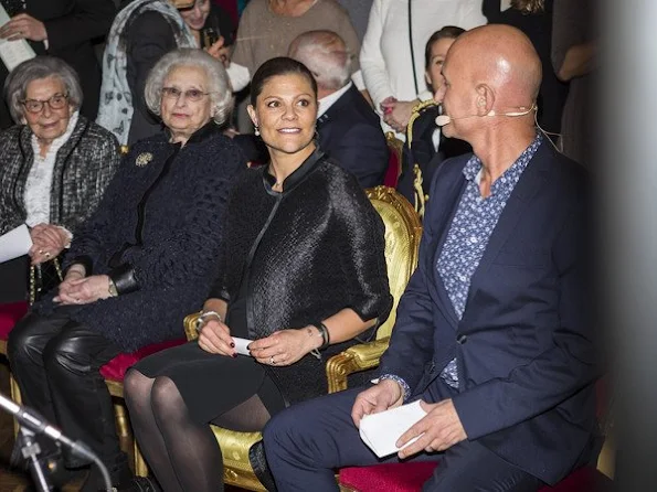 Crown Princess Victoria of Sweden attended the scholarship presentation ceremony at the Swedish Royal Opera organized by Micael Bindefeld Foundation in memory of Holocaust victims.