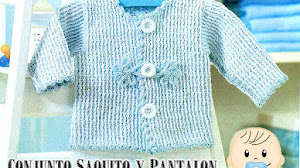 Pantalón y chaqueta crochet para bebé / Paso a paso