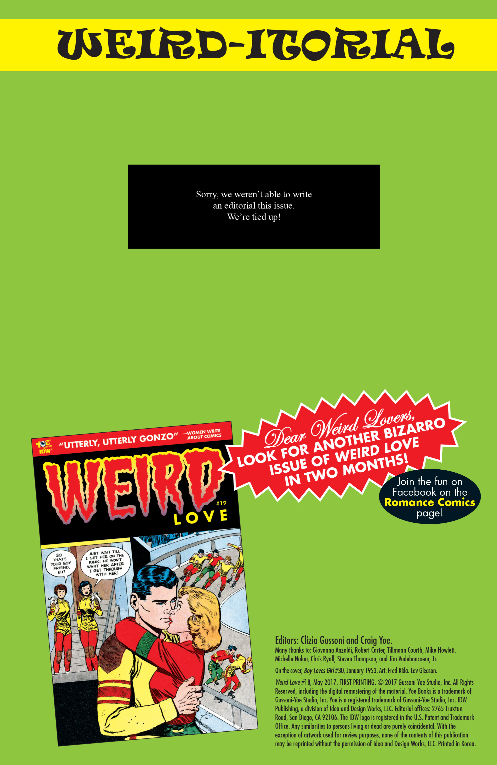 Read online Weird Love comic -  Issue #18 - 2