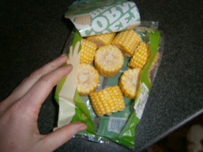 fresh sweetcorn bites ready straight from the pack