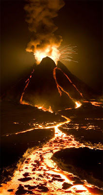 Maqueta de un Volcán 