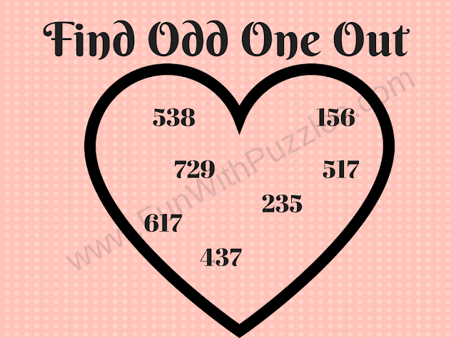 538 156 729 517 617 235 437. Can you Find the Odd One Out?