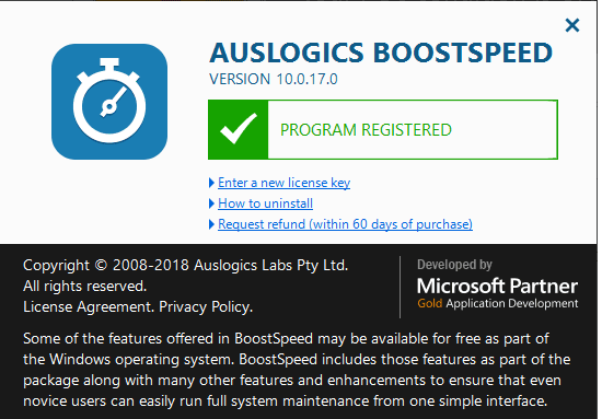 auslogics boostspeed freeware