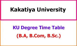 KU Degree Exam Time Table 2023-24