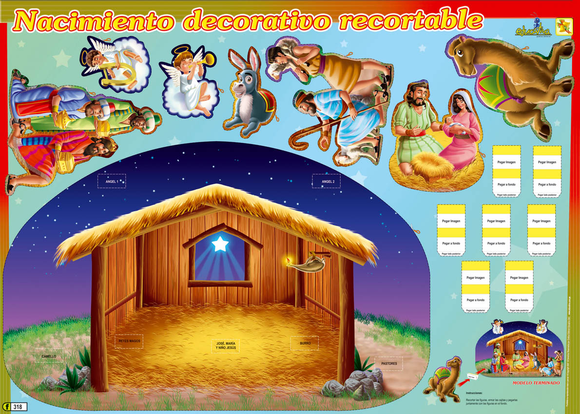 TODO CON PAPEL : Nacimientos o Belenes para armar