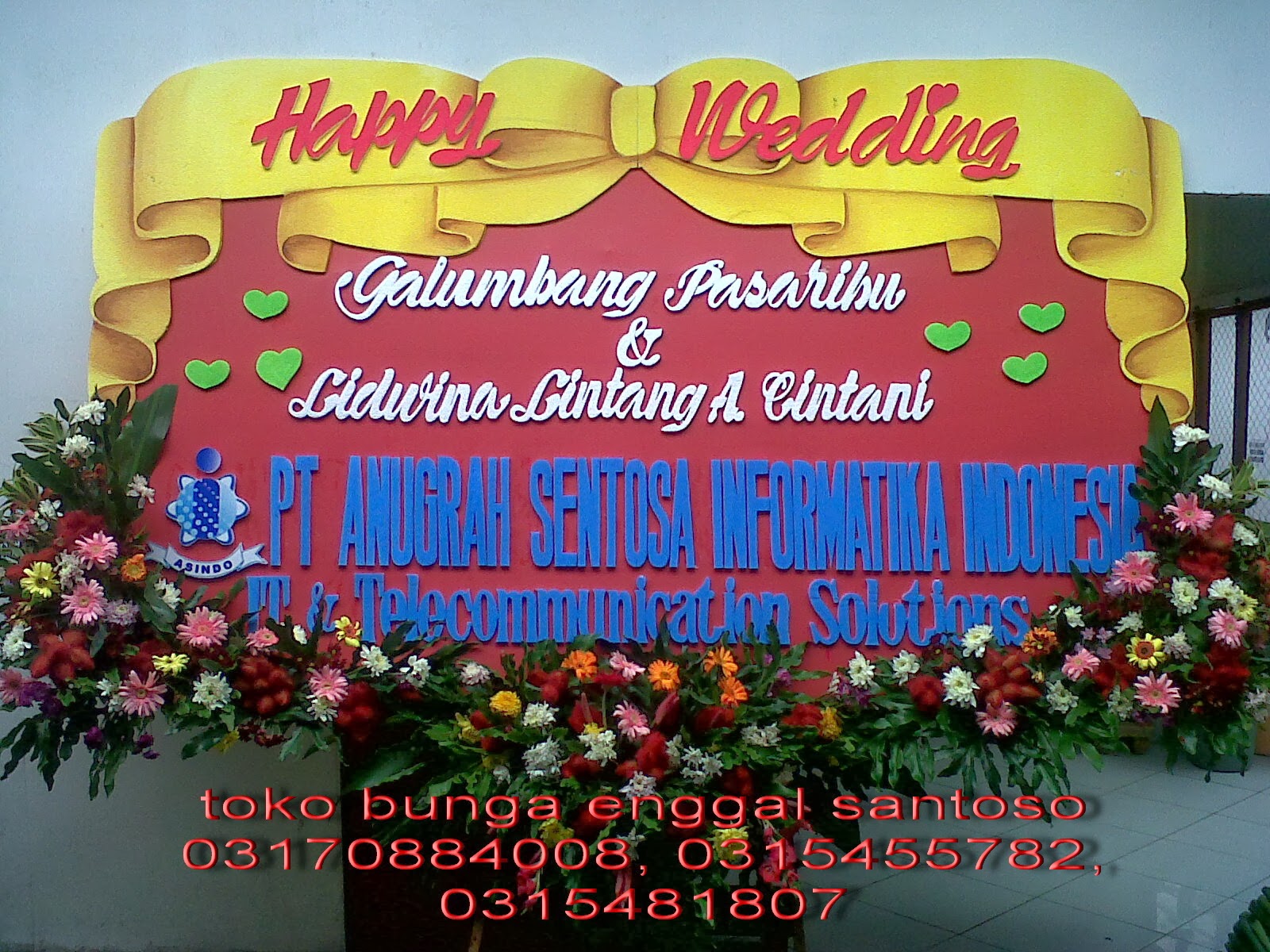 Bunga Papan Pernikahan E S Florist Probolinggo
