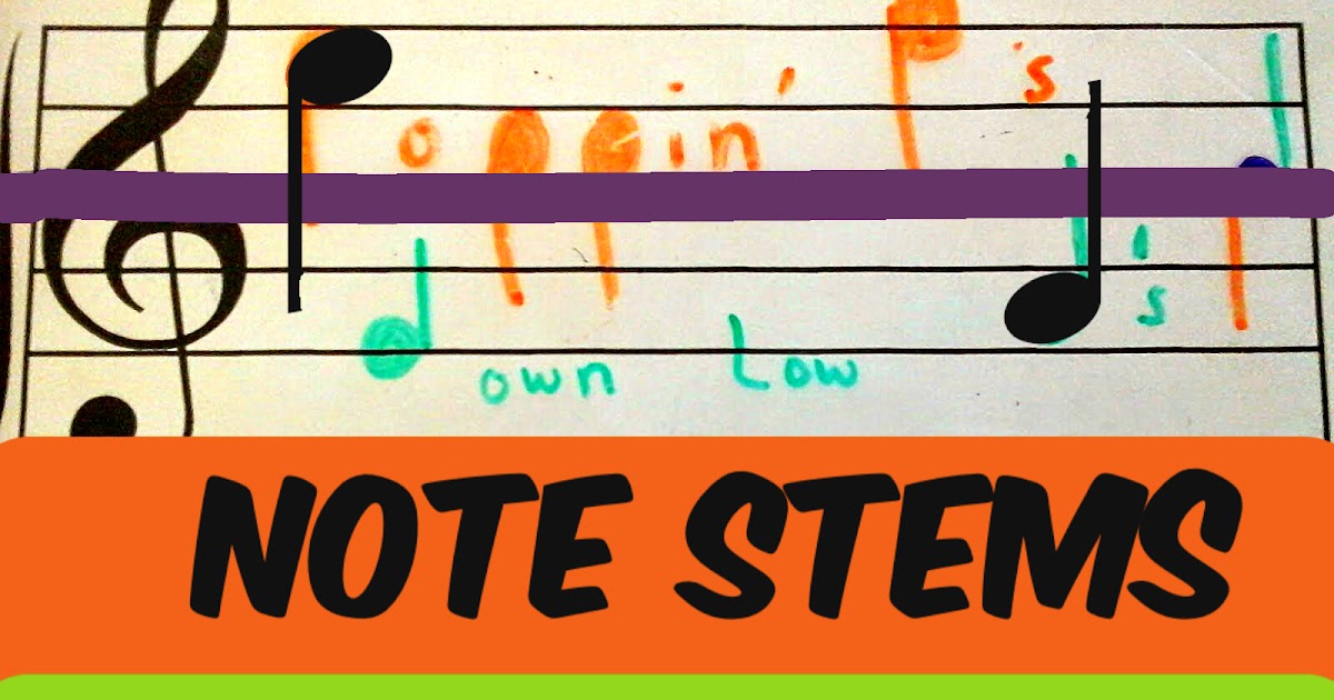 Heidi’s Piano Studio Teaching Note Stem Direction Poppin' P's and Down Low D's