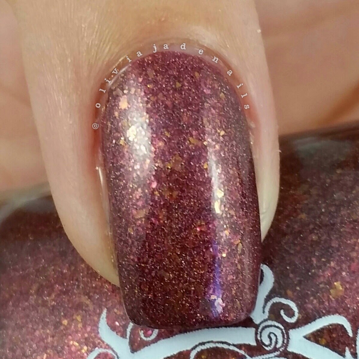 Powder Perfect Meet Me In The Glade swatched by Olivia Jade Nails
