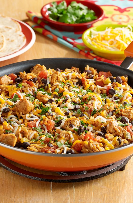 Chicken Burrito Skillet Food Delicious Ideas