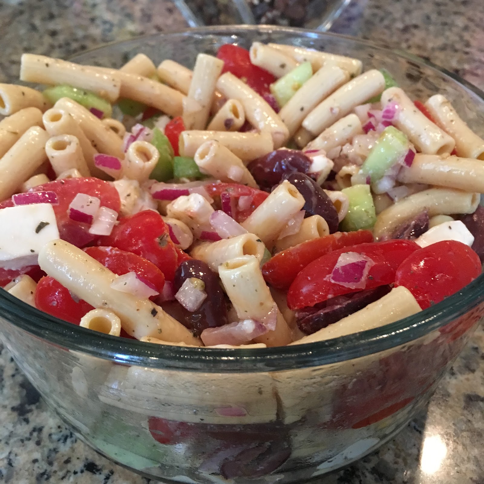 Gluten Free AZ Pasta Salad with Olives and Veggies