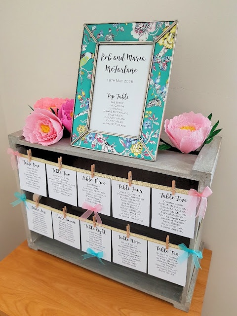 How to make your own vintage crate wedding table plan - cute and easy!
