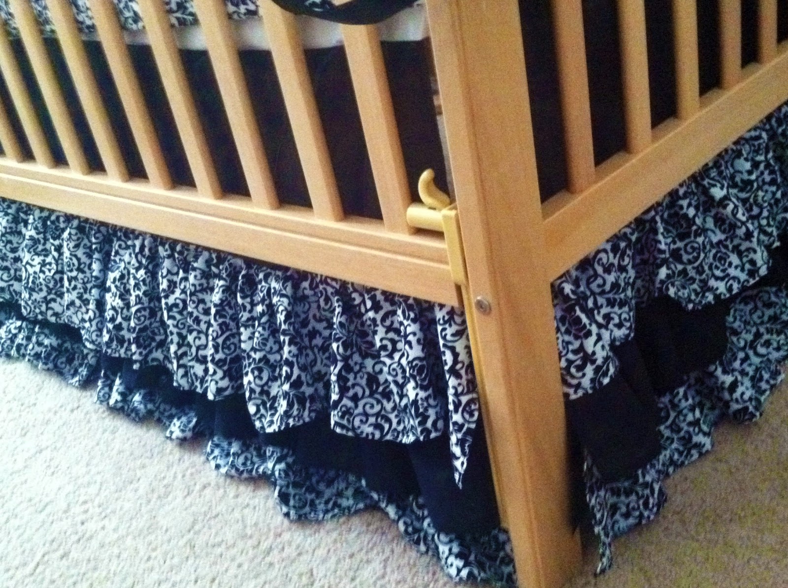 {truliescrumptious} Ruffled Crib Skirt Tutorial