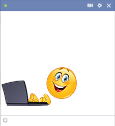 Facebook Smiley On Laptop Computer