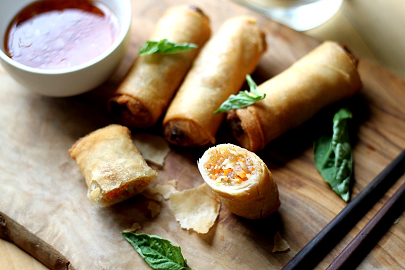 Just another day .: Fried spring rolls (vegetarian)