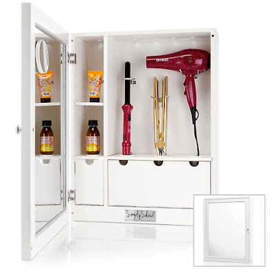 cabinet for hair care products - dryer, curling iron, etc.