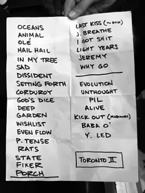 Pearl Jam play list including the song WISHLIST