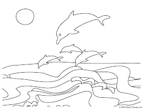 Free Coloring Pages: Fun Beach Together Coloring Pages