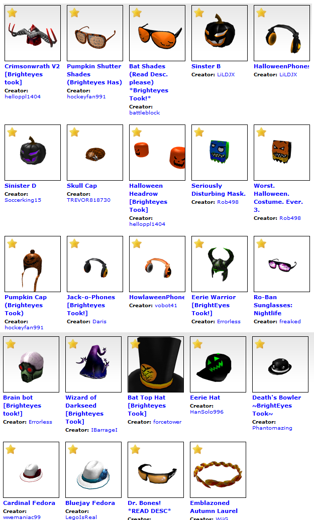 Roblox News Brighteyes Halloween Hat Bash - roblox brighteyes top hat