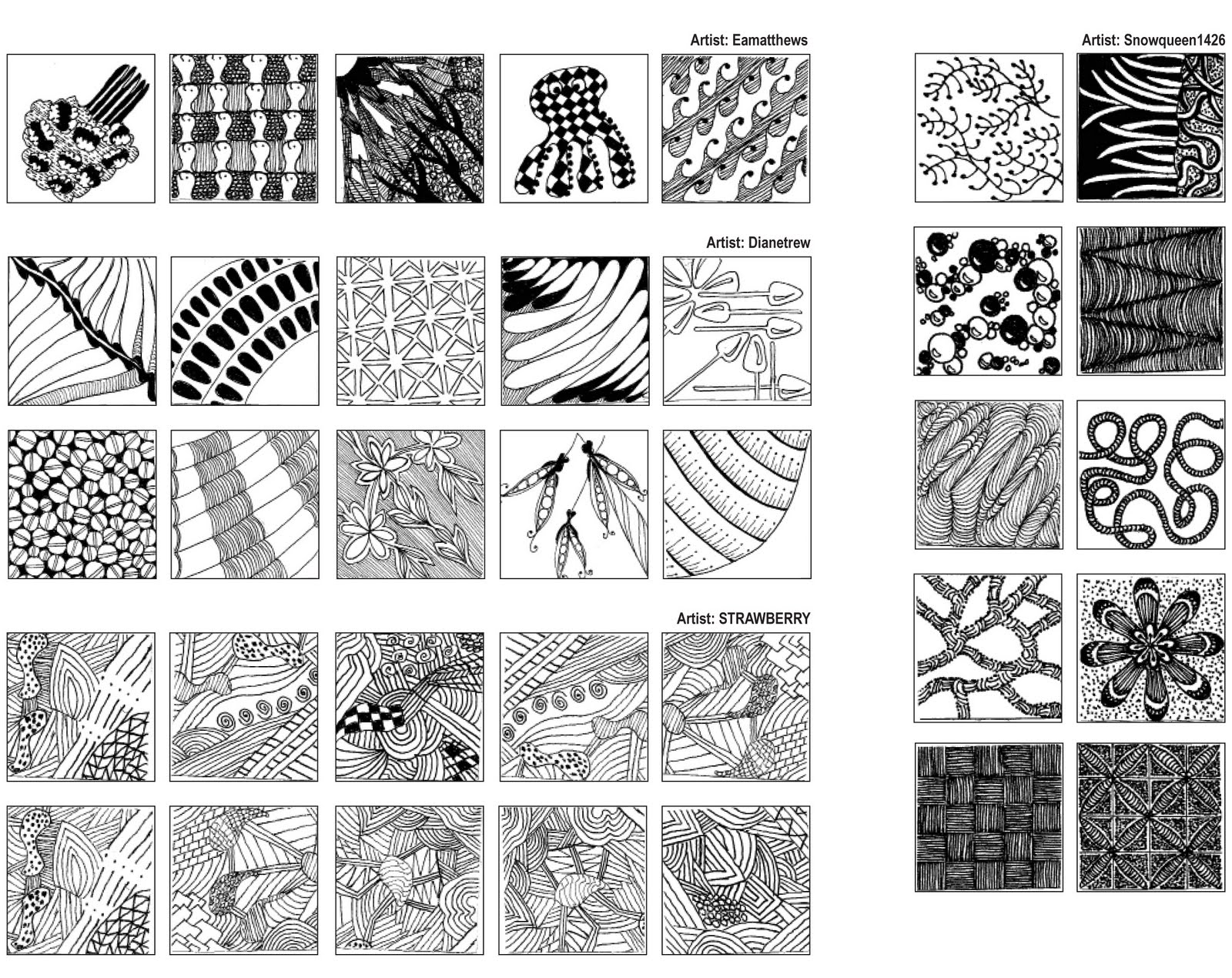 Zentangle Patterns for Beginners - Bing Images - click on site for ...