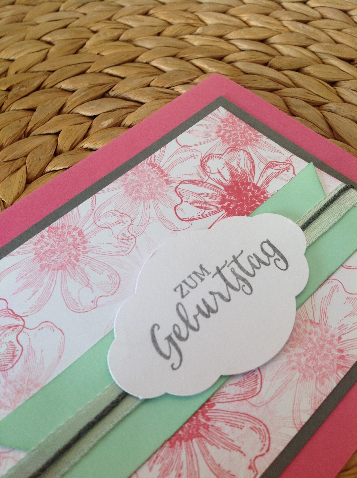 Stempelmädels: Geburtstagskarte "Pastell"