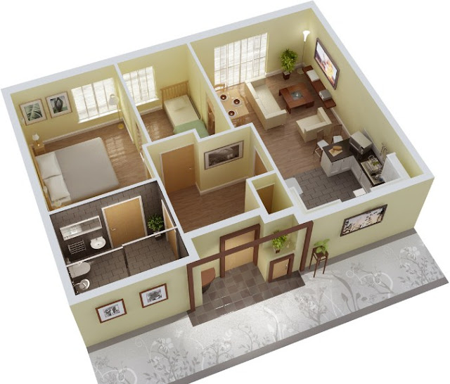 Gambar Denah Rumah 3D Gambar Denah Rumah 3D