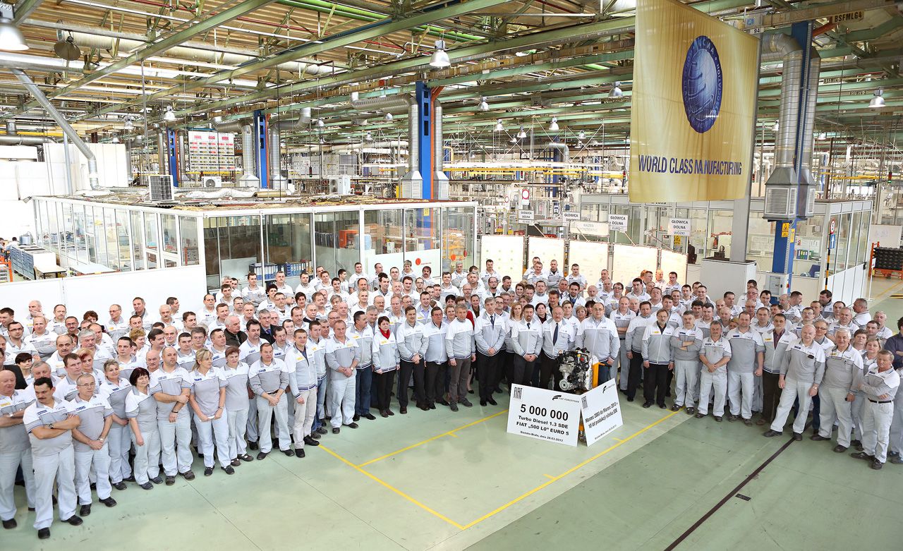 Fiat produces 5,000,000th 1.3 Multijet engine in Poland