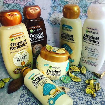 El poder de lo auténtico, garnier, original remedies, champú nutritivo cremoso, elixir de argan, mascarilla nutritiva cremosa, champú suave calmante, delicatesse de avena, champú disciplinante, aceite de coco, Champú reconstituyente, tesoros de miel, 