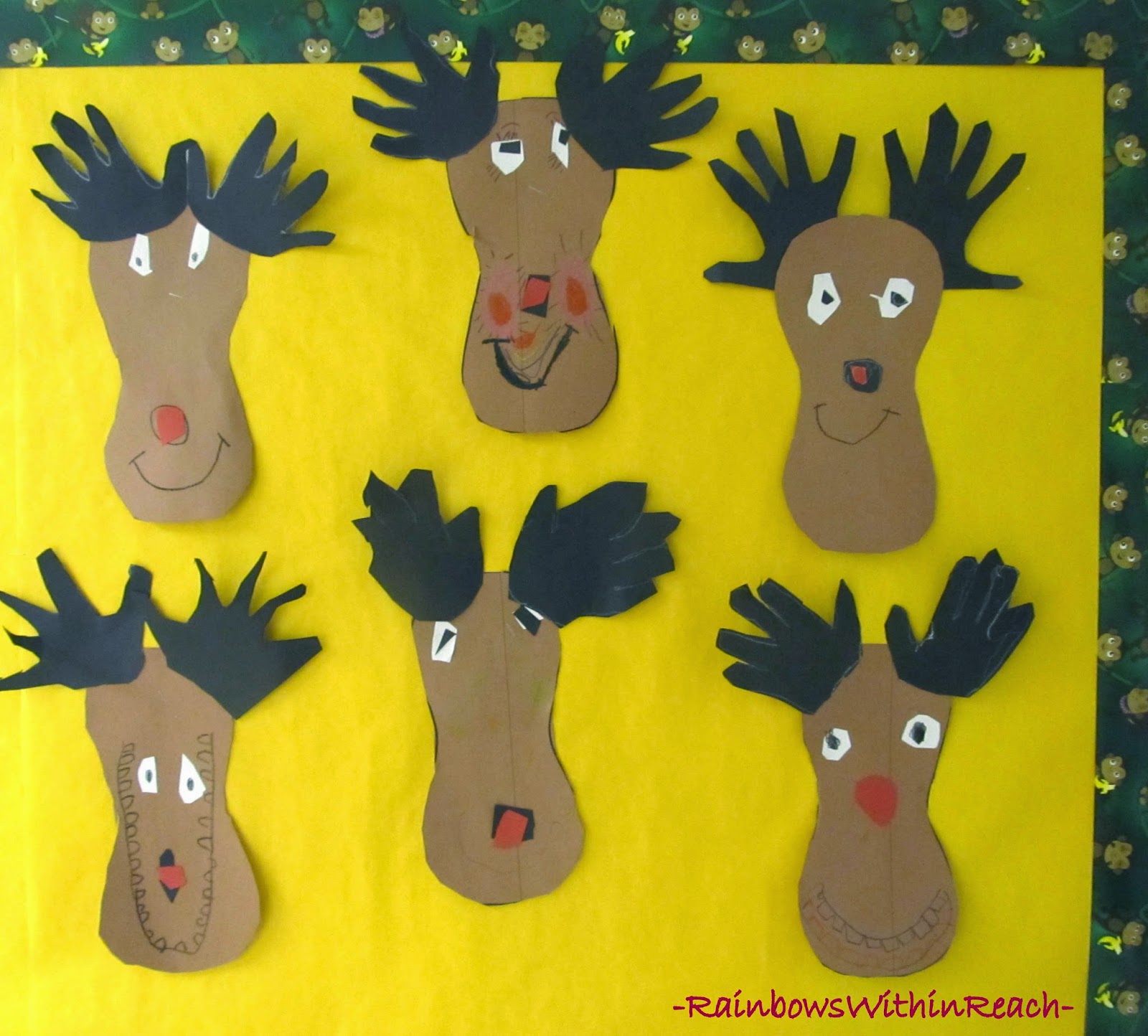 Christmas Bulletin Board: Reindeer with Antlers at RainbowsWithinReach
