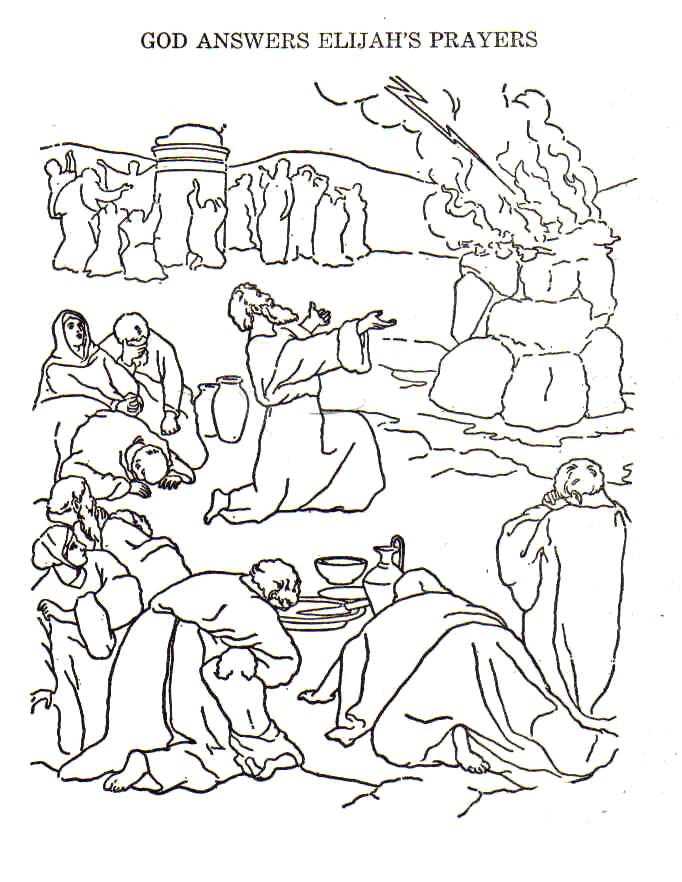 bible story coloring pages elijah - photo #33