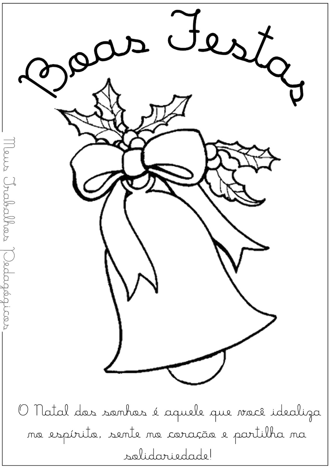 Mensagem de natal para colorir Mensagem De Natal Para Colorir