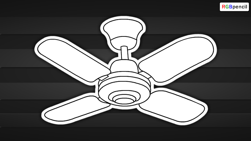 How To Draw Ceiling Fan For Kids How To Draw Ceiling Fan For Kids