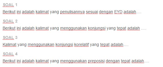 Contoh Soal Menyunting bahasa teks drama , film