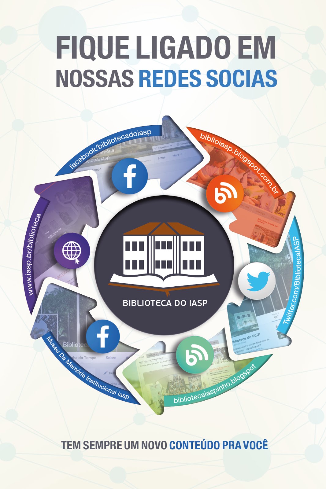 Conheça as Redes Sociais da Biblioteca do IASP/UNASP - HT