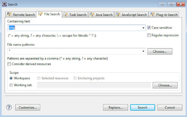Some Useful Regular Expressions For Find/Replace In Eclipse Ide – PBSNB