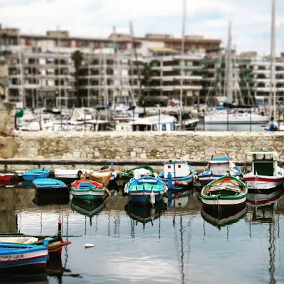 Road trip in Sicily - Boats in the Harbor at Ortigia Island