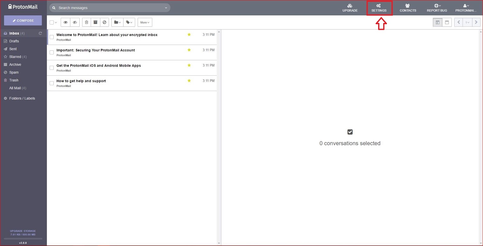 Delete Protonmail Account