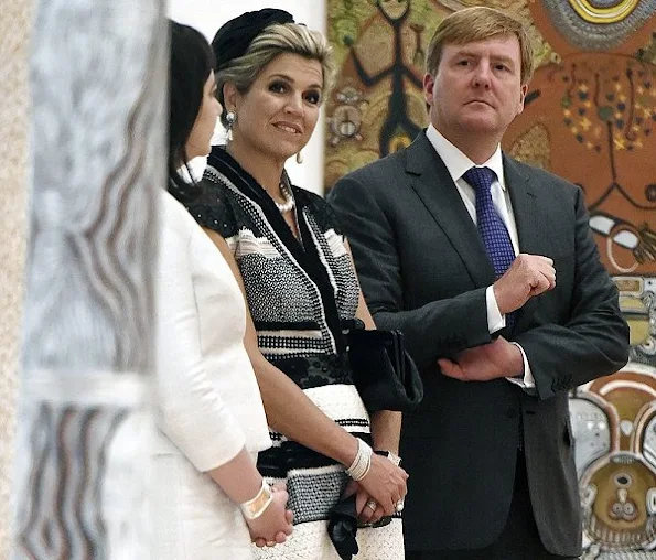 Queen Maxima wears Claes Iversen Fancy Dress, Jimmy Choo shoes