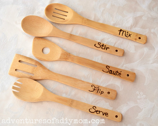 Wood Burned Wooden Spoons & Wood Burning Tips Adventures of a DIY Mom