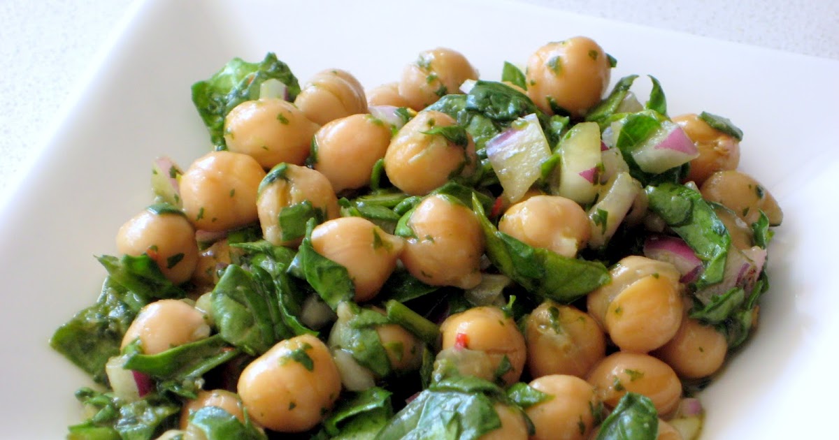 Lexi's Kitchen: GARBANZO BEAN AND SPINACH SALAD WITH CILANTRO LIME ...