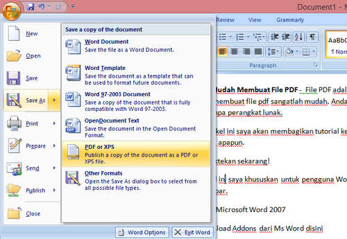 Cara Membuat File Pdf
