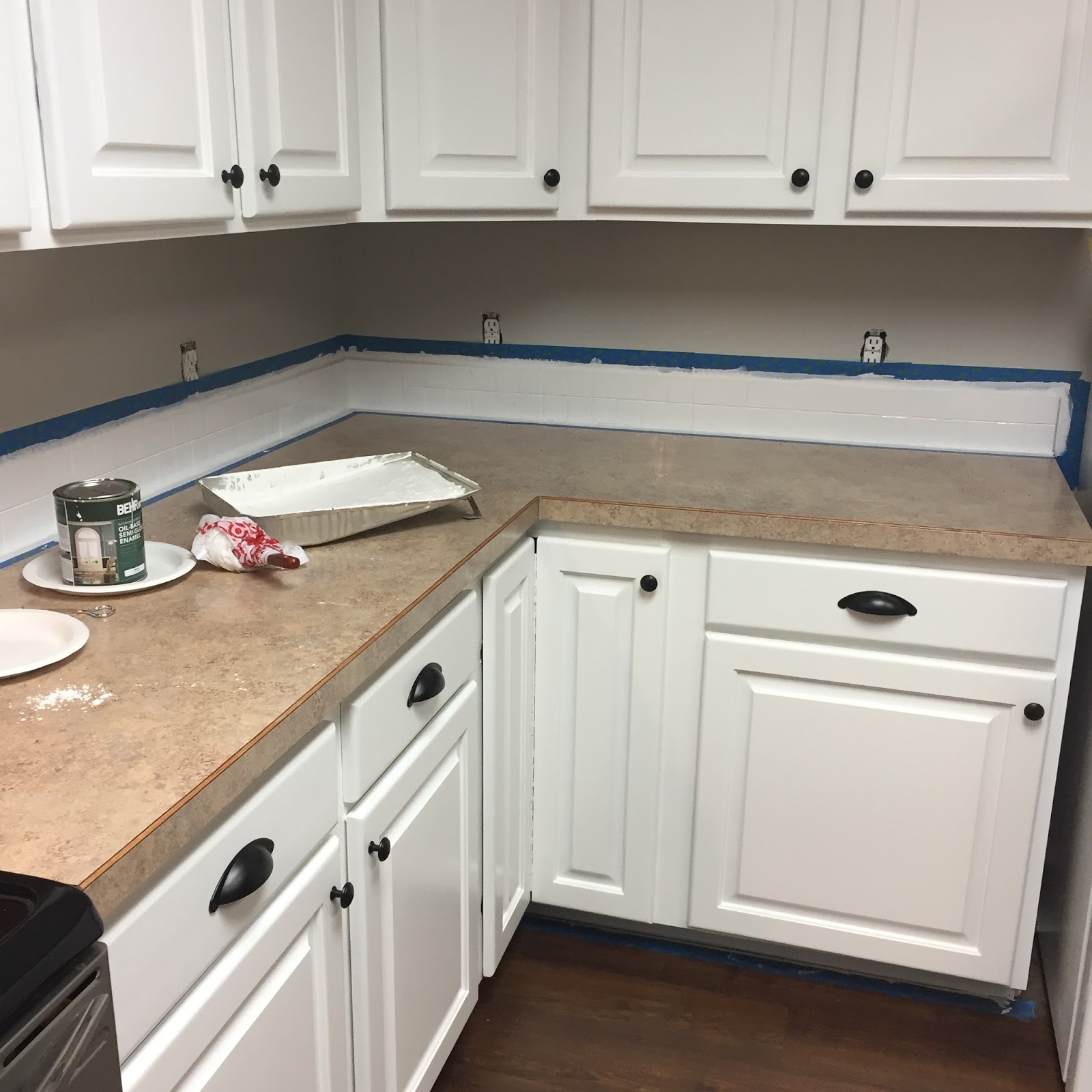 Keep Home Simple Painted Kitchen Tile Backsplash