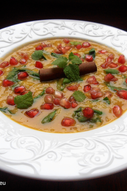 vegetarian, vegan, one pot, split peas, pomegranate, recipe, recipes, healthy