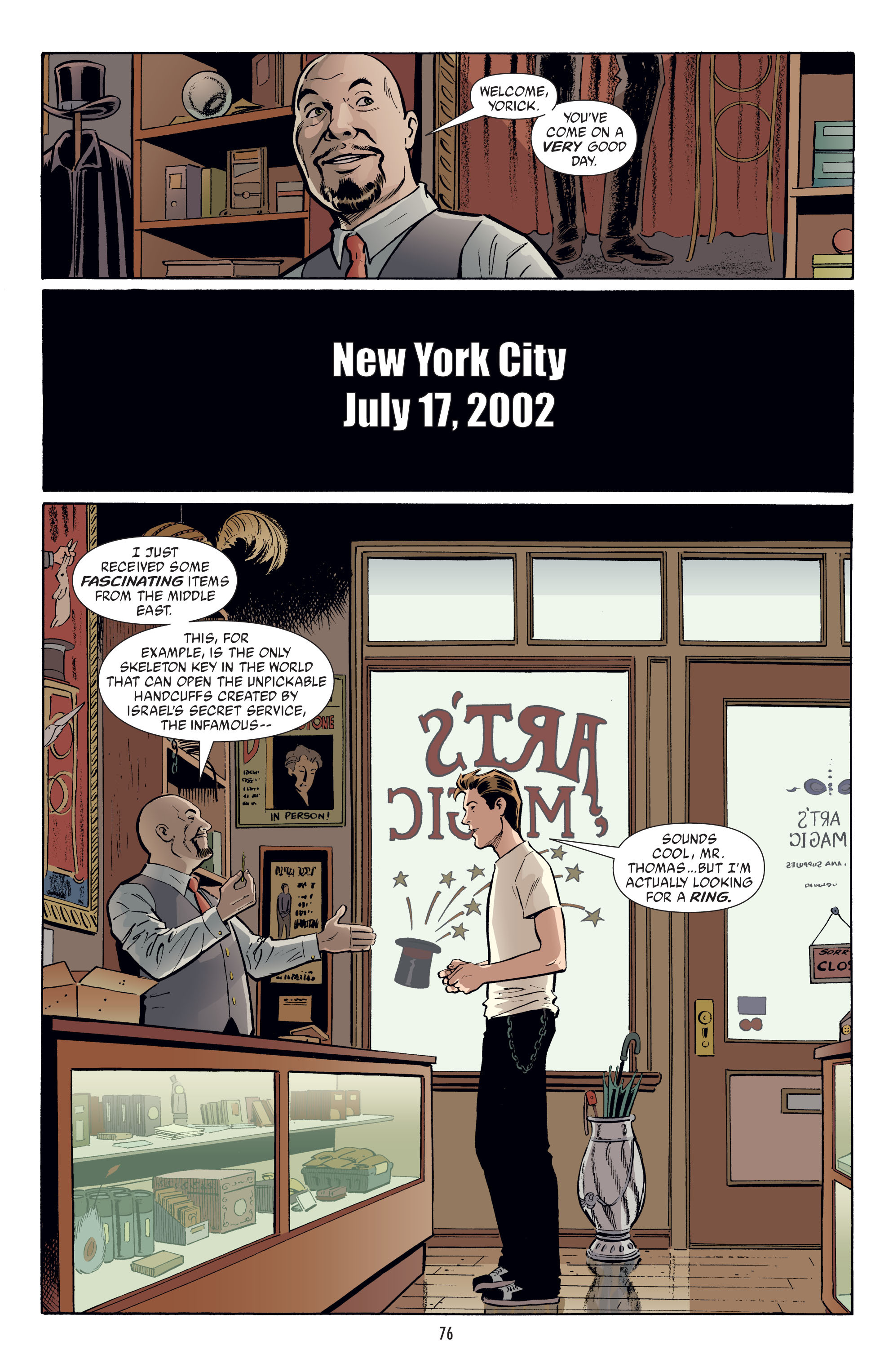 Read online Y: The Last Man (2002) comic -  Issue # _TPB 5 - 76