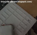 Use a pencil to trace the cut in the tile
