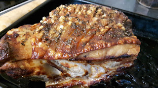 roasted pork with amazing aromatic and crispy crackling