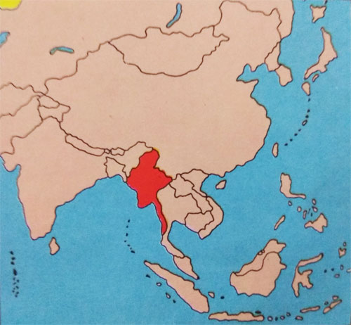 Gambar Peta letak negara Myanmar