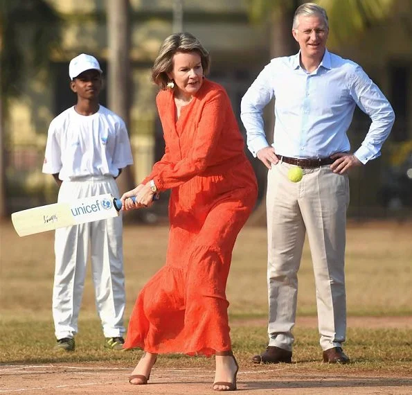 King Philippe and Queen Mathilde visited Mumbai’s Oval Maidan and met Dr.  Jeanne Devos who is founder NDWM