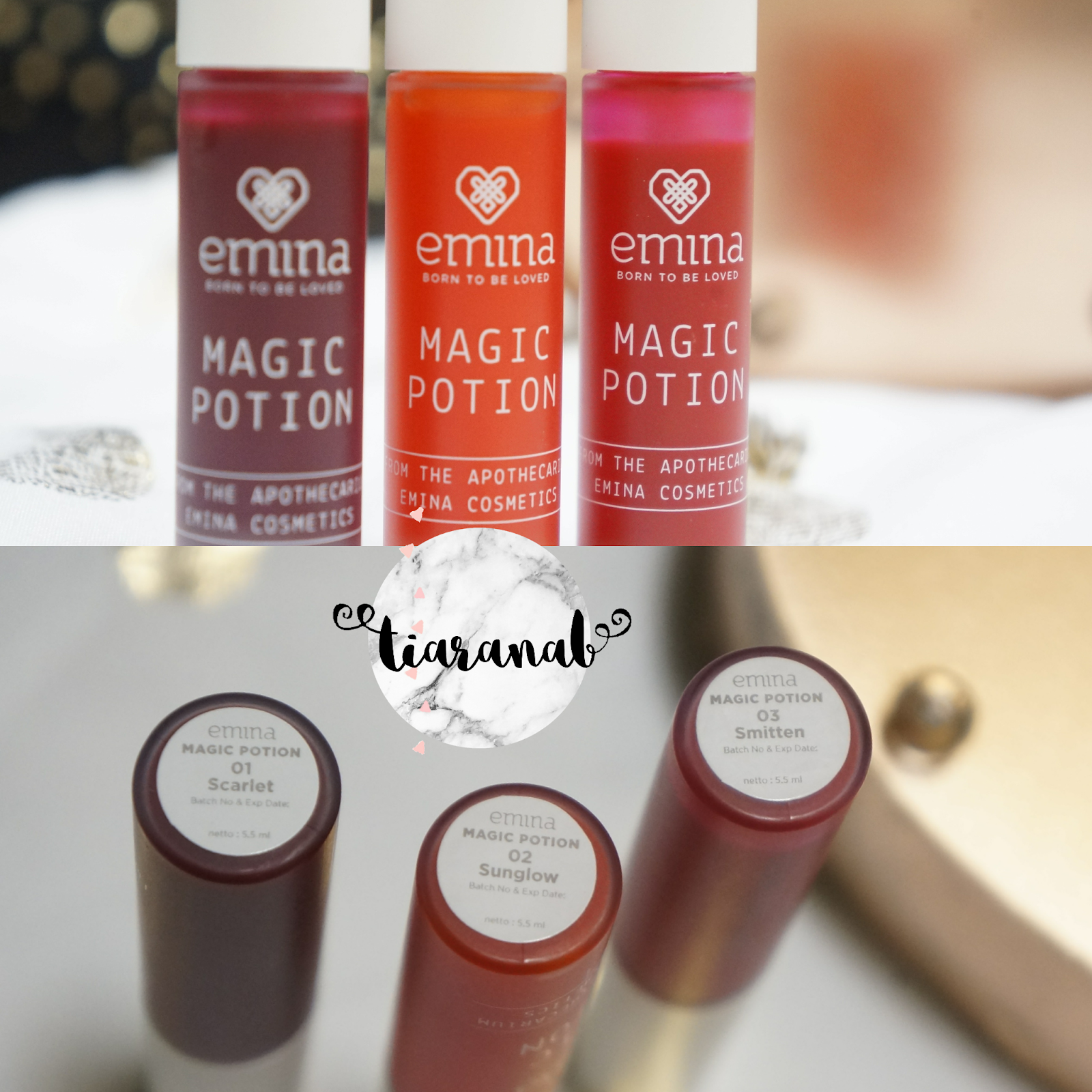 [Honest Review] LIP TINT TERBAIK! REVIEW EMINA MAGIC POTION Tiaranab