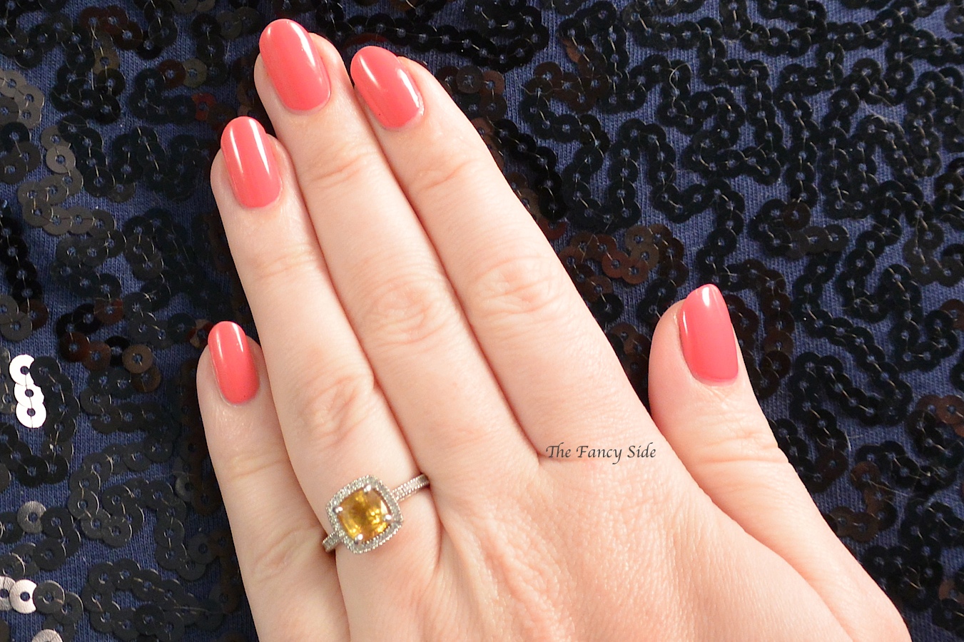 The Fancy Side: Coral nails featuring KBShimmer